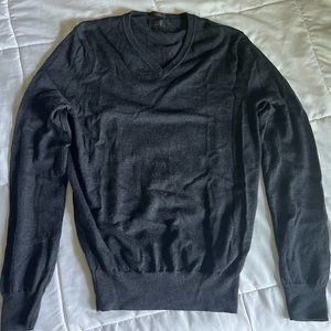 J.Crew merino wool v-neck sweater mens S Dark Grey